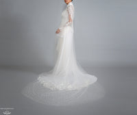 Sparkling Cathedral Pearl Bridal Cape (#AXELLI) - Dream Dresses by P.M.N.