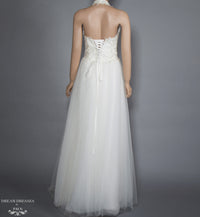 A-line Wedding Dress with Halter Neckline (#Brenda) - Dream Dresses by P.M.N.