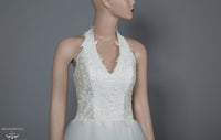 A-line Wedding Dress with Halter Neckline (#Brenda) - Dream Dresses by P.M.N.