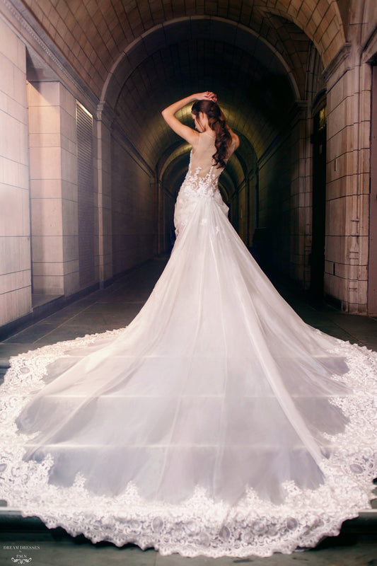 Detachable Lace Wedding Train (#Bette) - Dream Dresses by P.M.N.