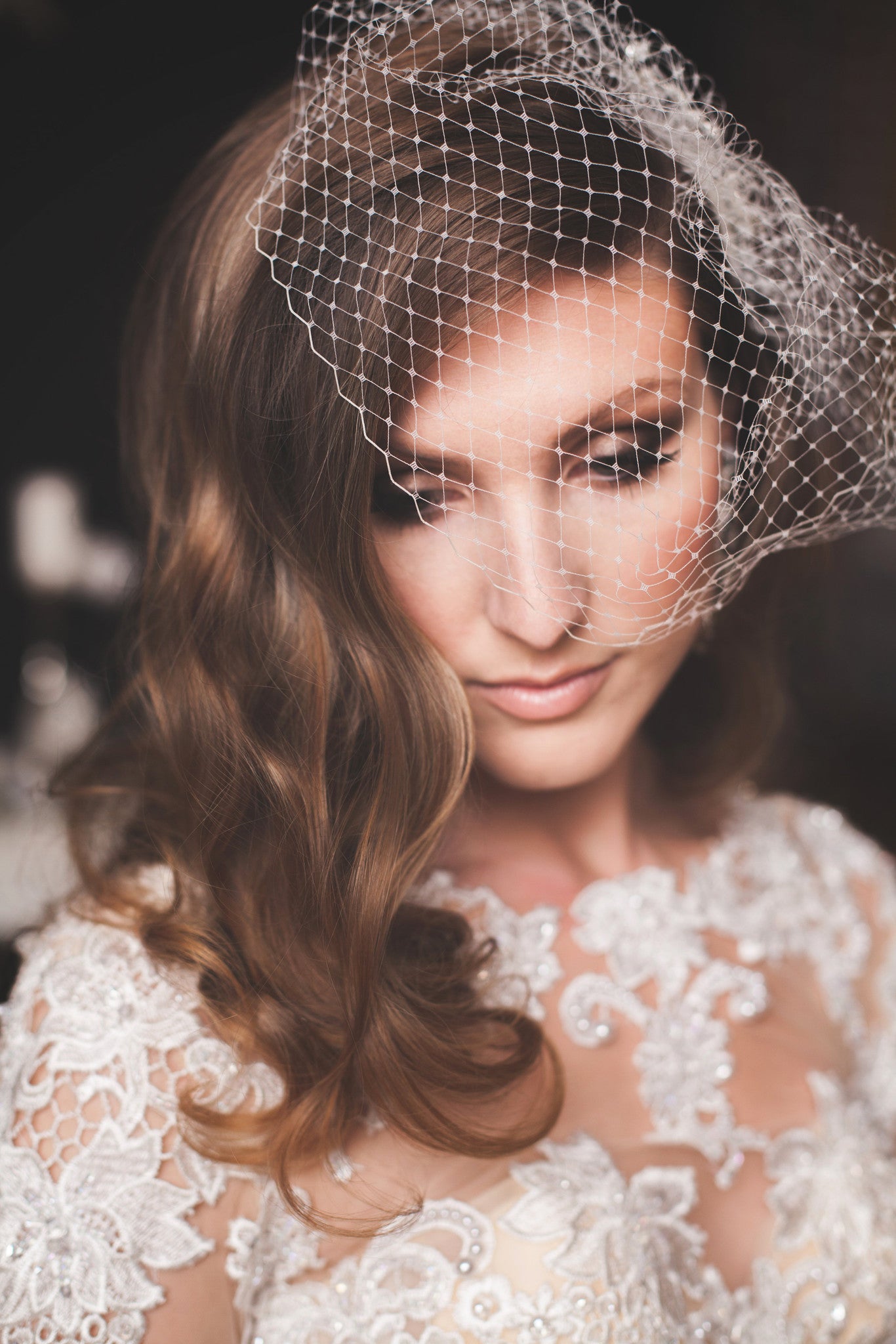 Modern Long Sleeve Wedding Dress With Key Hole Back (Style # Liz PB096) - Dream Dresses by P.M.N
 - 11