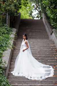 Illusion Neckline Ball Gown With Hand Beaded Bodice (Style #SS16308) - Dream Dresses by P.M.N
 - 6