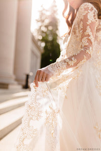 Long Bridal Cape Jacket (#BRISA) - Dream Dresses by P.M.N.