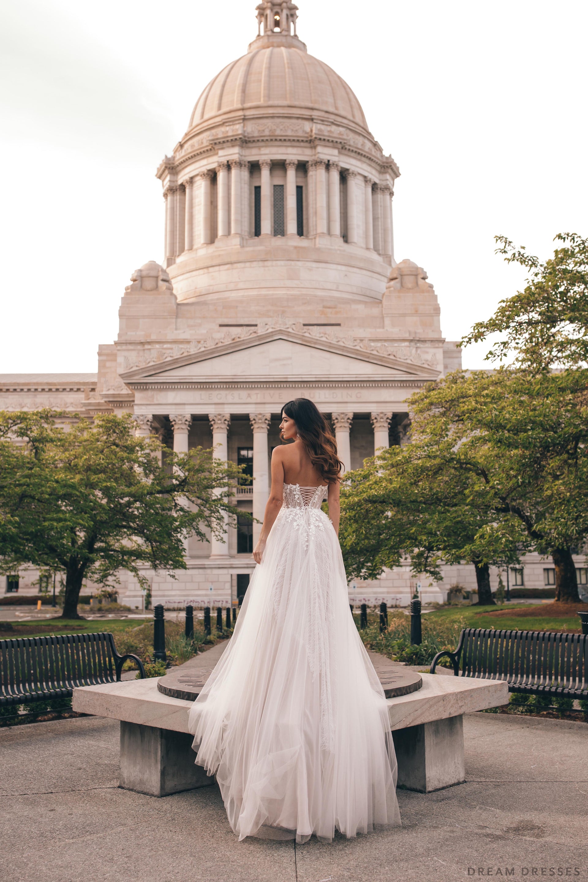 Strapless Lace Wedding Dress (#Nathalia) - Dream Dresses by P.M.N.