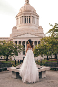 Strapless Lace Wedding Dress (#Nathalia) - Dream Dresses by P.M.N.