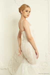 Lace Trumpet Wedding Dress (#Cierra) - Dream Dresses by P.M.N.