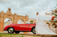 One-tier Cathedral Length Veil With Lace Appliqué Edge (#PB100) - Dream Dresses by P.M.N
 - 4