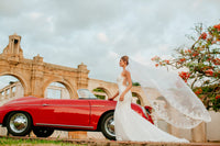One-tier Cathedral Length Veil With Lace Appliqué Edge (#PB100) - Dream Dresses by P.M.N
 - 2