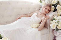 Lace and Chiffon Bohemian Wedding Dress (#Calida) - Dream Dresses by P.M.N.