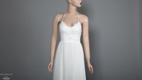 Lace and Chiffon Bohemian Wedding Dress (#Calida) - Dream Dresses by P.M.N.