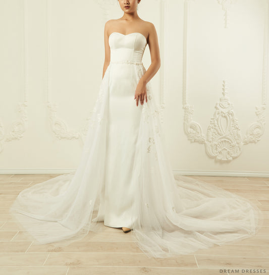 Lace Detachable Bridal Train (#Callie) - Dream Dresses by P.M.N.