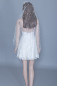Fingertip Pearls Veil (#Callista) - Dream Dresses by P.M.N
 - 2