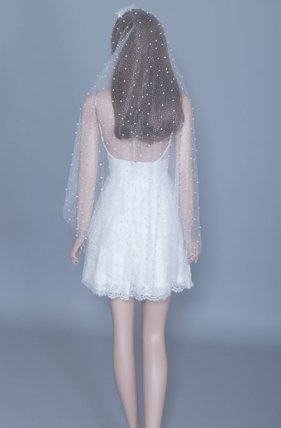 Fingertip Pearls Veil (#Callista) - Dream Dresses by P.M.N
 - 2
