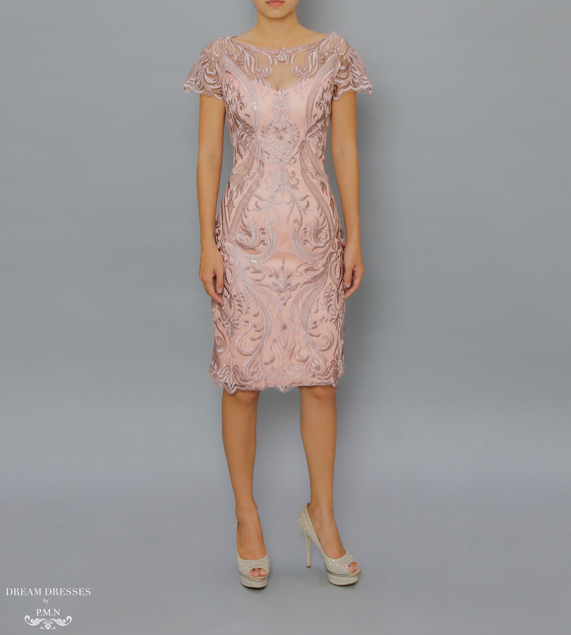 Knee Length Mother of The Bride Dress (#Camilla) - Dream Dresses by P.M.N.