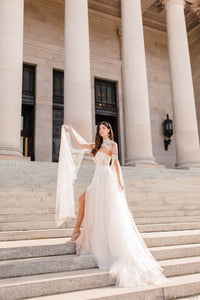 Lace Bridal Cape Sleeves (#CARINA) - Dream Dresses by P.M.N.