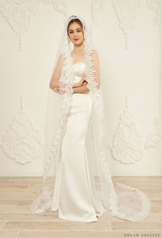 One Layer Lace Veil (#Cassia)