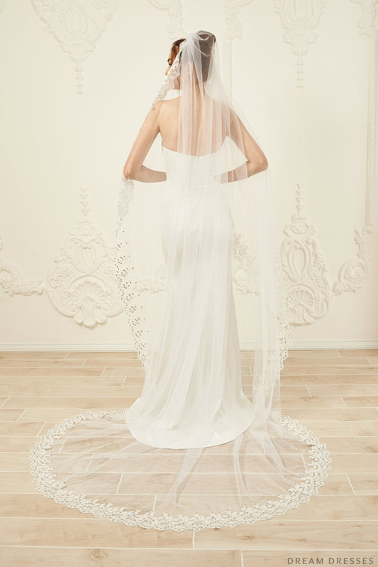 One Layer Lace Veil (#Cassia) - Dream Dresses by P.M.N.