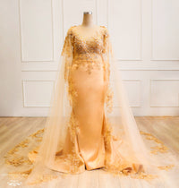 Lace Bridal Cape Veil (#BETHA) - Dream Dresses by P.M.N.