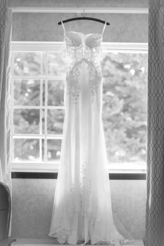 Lace Wedding Gown With Cut-Out (#Cindy) - Dream Dresses by P.M.N.