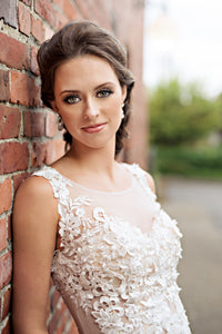 SAMPLE SALE/ Blush Pink Sheer All Over Lace Tulle Dress (#PB070) - Dream Dresses by P.M.N
 - 8