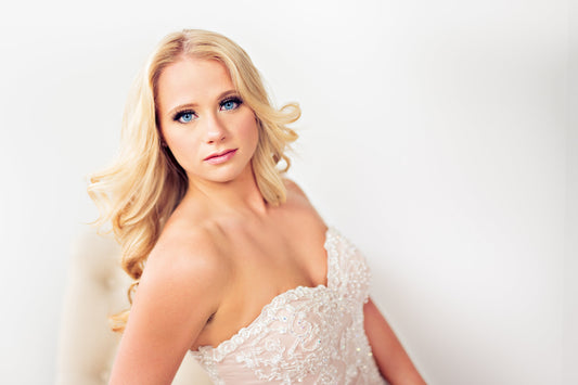 SAMPLE SALE/ Beaded Lace Mermaid Dress With illusion Back (Style # IngaLisa PB109) - Dream Dresses by P.M.N
 - 1