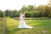 Blush Pink Tiered Trumpet Wedding Dress  (#SS16103) - Dream Dresses by P.M.N
 - 5