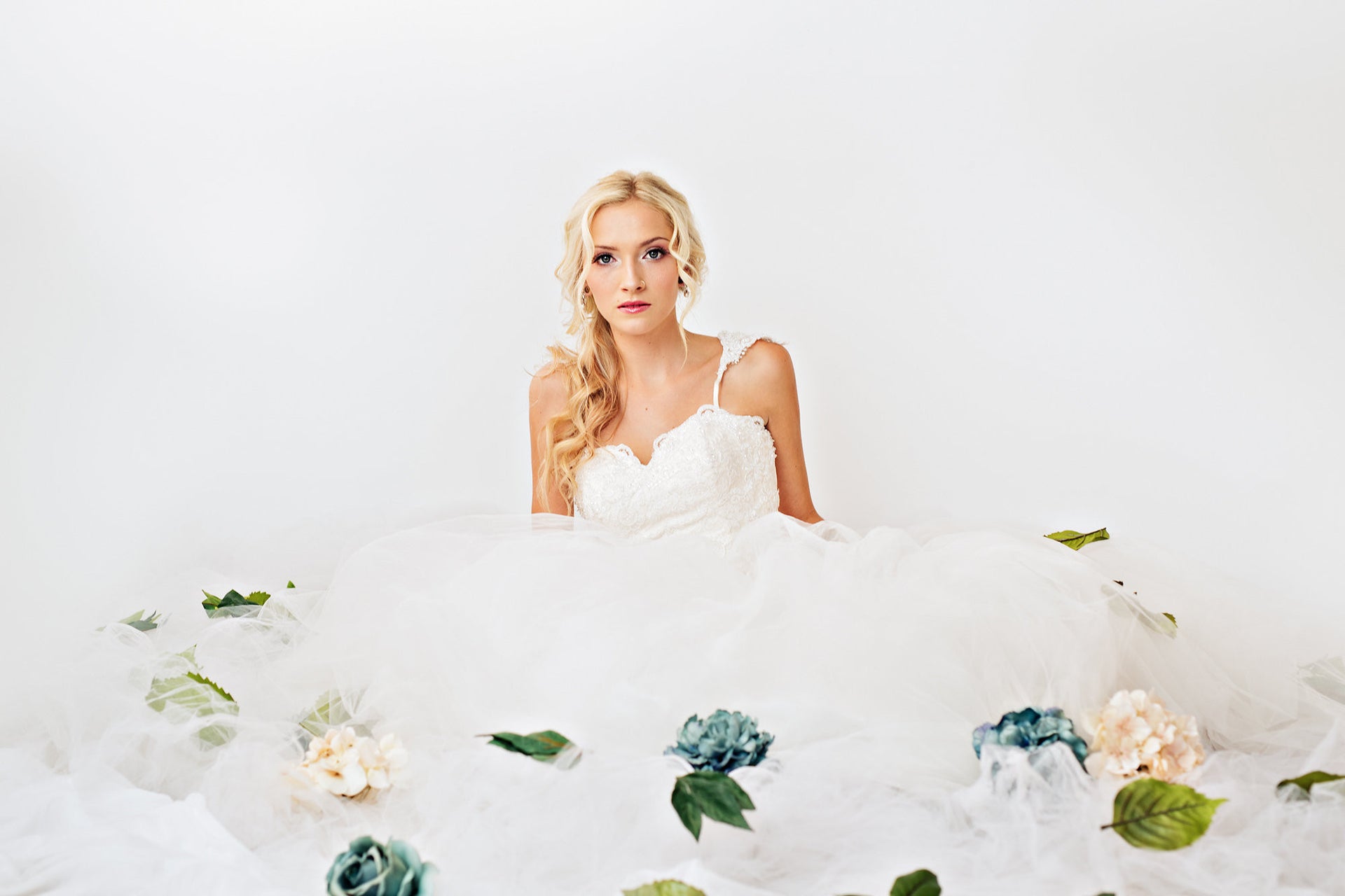 Blush Pink Ivory Lace Trumpet Wedding Gown with Beaded Straps (#PB067) - Dream Dresses by P.M.N
 - 8