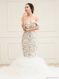 Rhinestones Embellished Mermaid Wedding Dress (#Breshawn) - Dream Dresses by P.M.N.