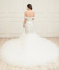 Rhinestones Embellished Mermaid Wedding Dress (#Breshawn) - Dream Dresses by P.M.N.