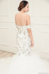 Rhinestones Embellished Mermaid Wedding Dress (#Breshawn) - Dream Dresses by P.M.N.