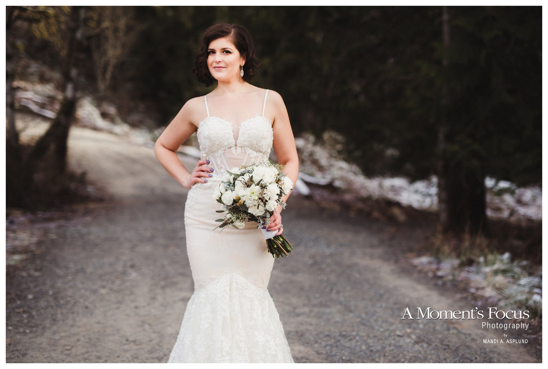 Lace Trumpet Spaghetti Strap Wedding Dress (#Sasha) - Dream Dresses by P.M.N.