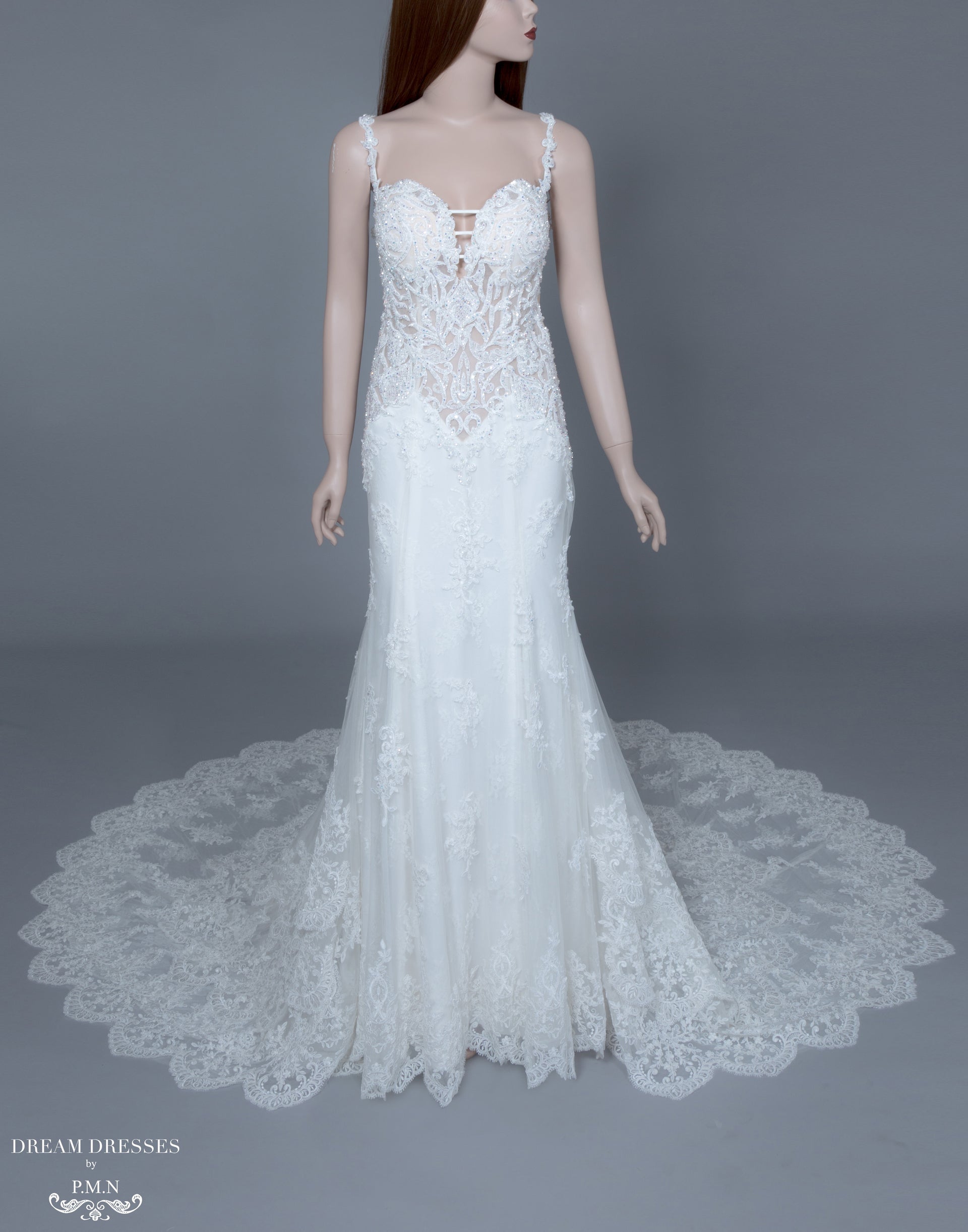 Low Back Mermaid Wedding Dress (#Dakotah) - Dream Dresses by P.M.N.