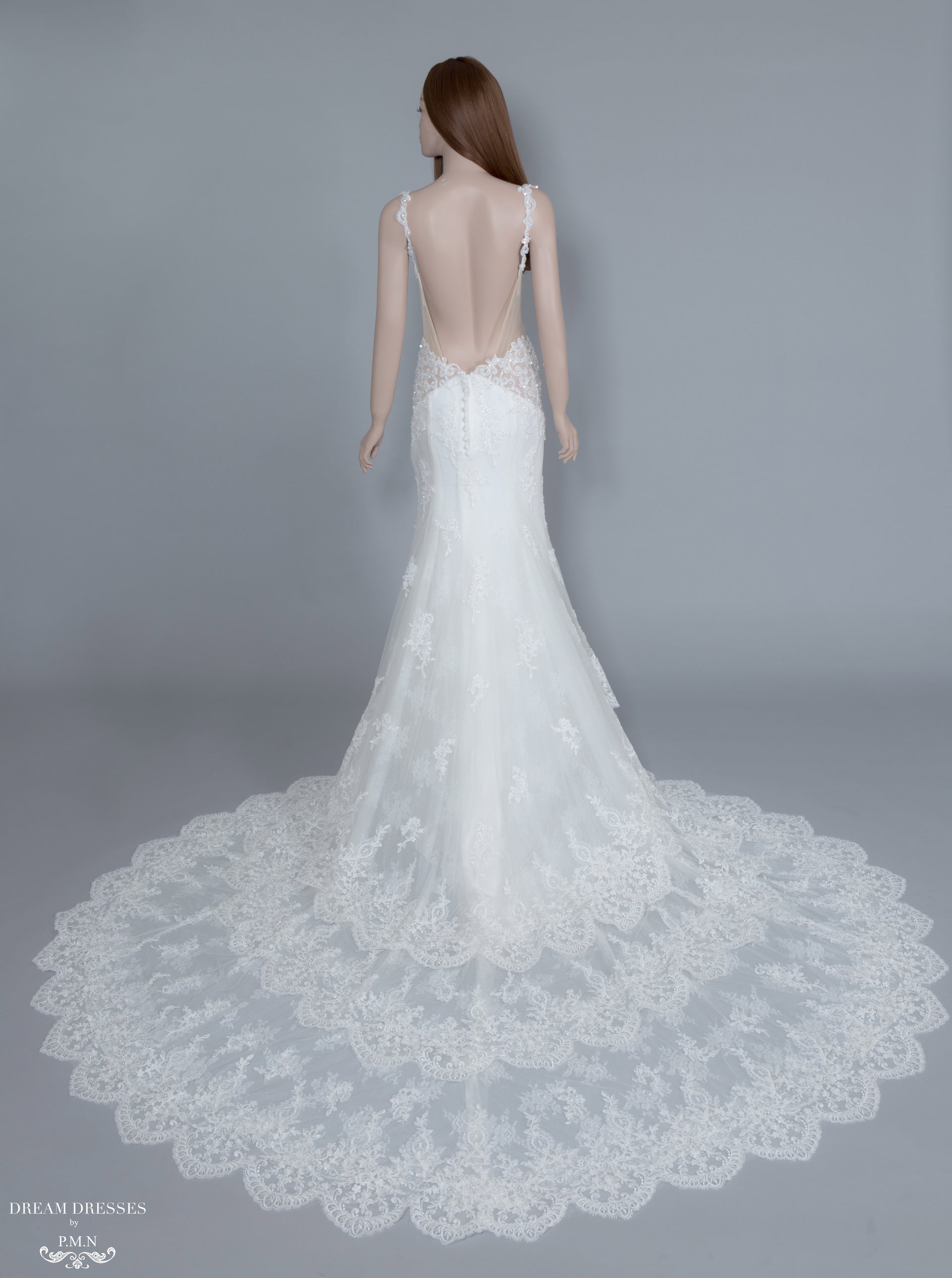 Low Back Mermaid Wedding Dress (#Dakotah) - Dream Dresses by P.M.N.