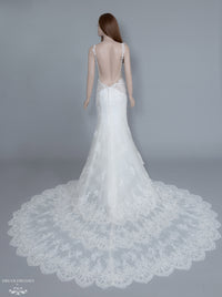 Low Back Mermaid Wedding Dress (#Dakotah) - Dream Dresses by P.M.N.