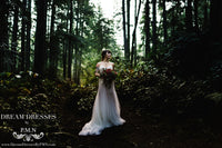 Beaded Lace Tulle Gown With Plunging Neckline (Style #PB192) - Dream Dresses by P.M.N
 - 5