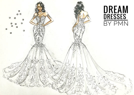 Custom Mermaid Wedding Dress for Danyell - Dream Dresses by P.M.N.