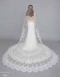 Lace Trim Bridal Veil (#Diantha) - Dream Dresses by P.M.N.