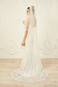 Drop Veil with Blusher (#Dione) - Dream Dresses by P.M.N.