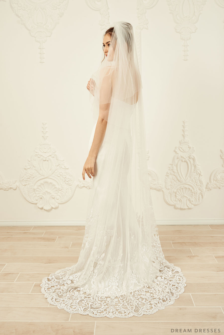 Drop Veil with Blusher (#Dione) - Dream Dresses by P.M.N.