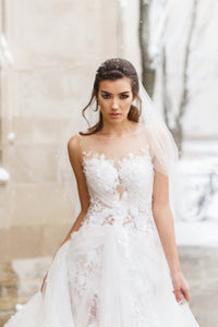Lace illusion Bodice Wedding Dress (#Mabelle) - Dream Dresses by P.M.N
 - 6