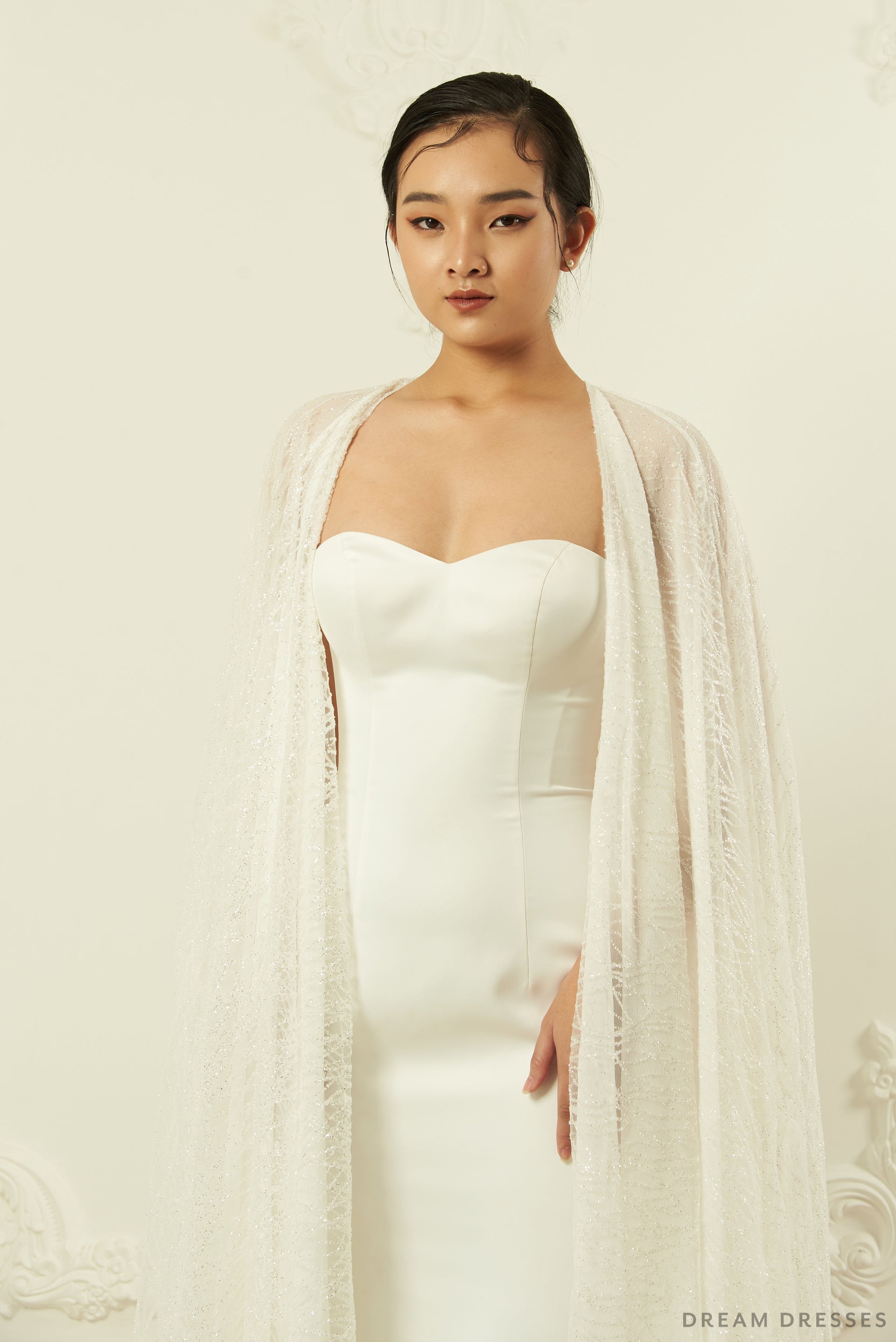 Sparkling Bridal Cape (#ELIANA) - Dream Dresses by P.M.N.