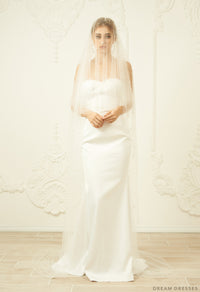Pearl Bridal Drop Veil (#Eddan) - Dream Dresses by P.M.N.