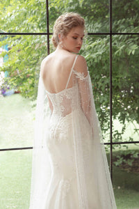 Detachable Bridal Sleeve Cape (#ELAINA) - Dream Dresses by P.M.N.