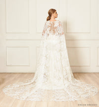 Lace Bridal Cape (#EMILE) - Dream Dresses by P.M.N.