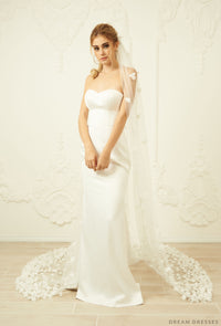 Cathedral 3D Floral Veil (#Enrica) - Dream Dresses by P.M.N.