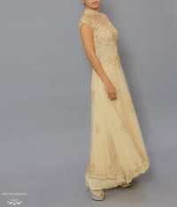 Gold Bridal Ao Dai | Custom Made Vietnamese Bridal Dress (#FLORENCE) - Dream Dresses by P.M.N.