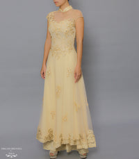 Gold Bridal Ao Dai | Custom Made Vietnamese Bridal Dress (#FLORENCE) - Dream Dresses by P.M.N.