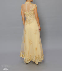 Gold Bridal Ao Dai | Custom Made Vietnamese Bridal Dress (#FLORENCE) - Dream Dresses by P.M.N.
