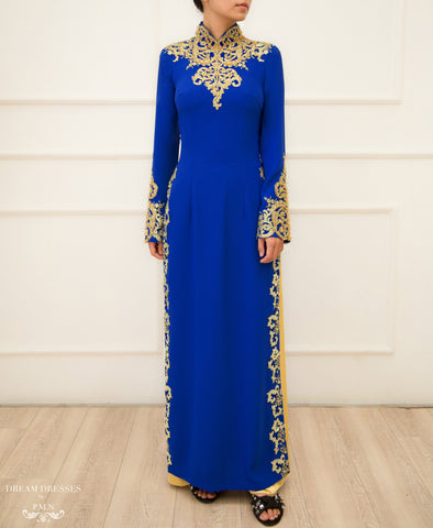 Blue Ao Dai / Mother of The Bride Ao Dai (#GINA)