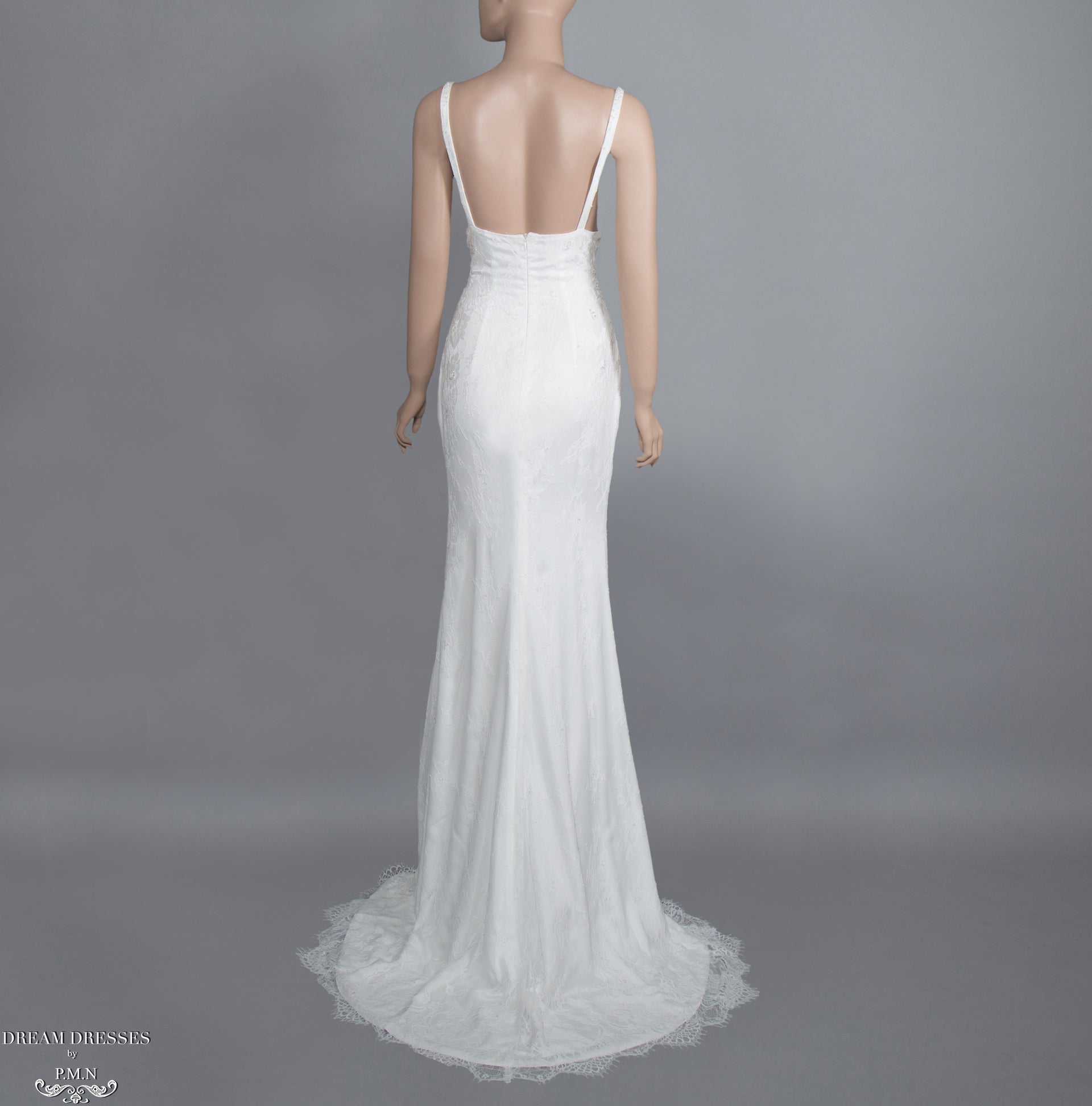 Chantilly Lace Wedding Dress (#Giselle) - Dream Dresses by P.M.N.